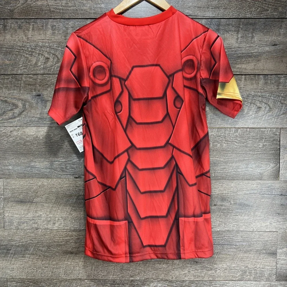 Marvel Iron Man Costume T-shirt Child Size L/XL Fits Up To Size 16 New w/ Tags